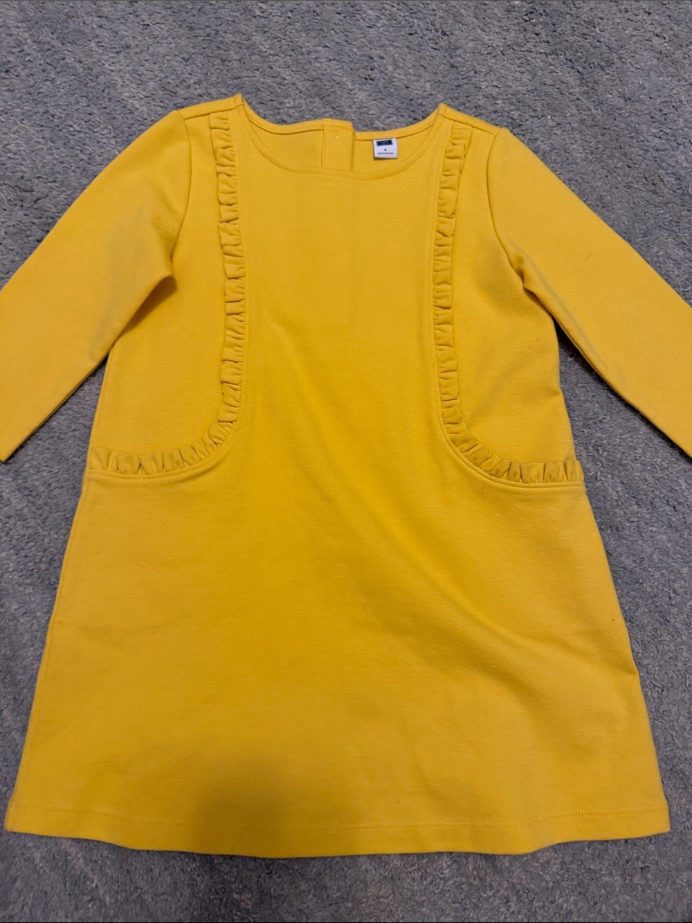 Janie and Jack Bright Yellow Ruffle-Trim Casual Dress